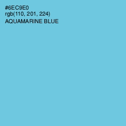 #6EC9E0 - Aquamarine Blue Color Image